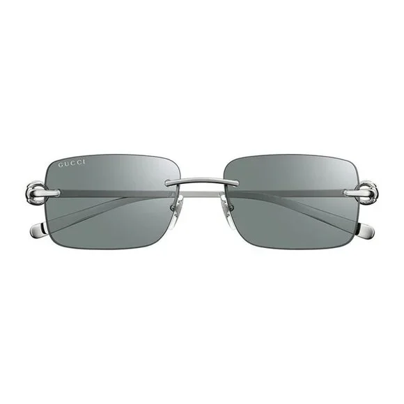 NEW GG1703S 002 GUCCI SUNGLASSES UNISEX SQUARE SILVER EYEWEAR display picture 3